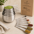 Kivanta Home Stainless Steel Measuring Cups & Spoons Set – Premium Kitchen Baking Tools